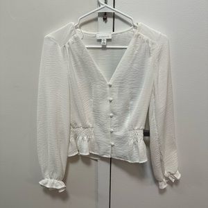 White Button Down Blouse